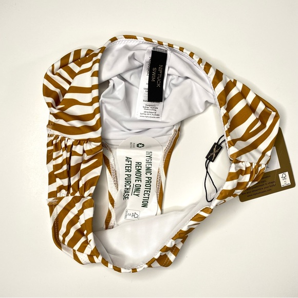 Niptuck Swim Natural Zebra Stripe Bikini Bottoms NWT - Picture 6 of 10